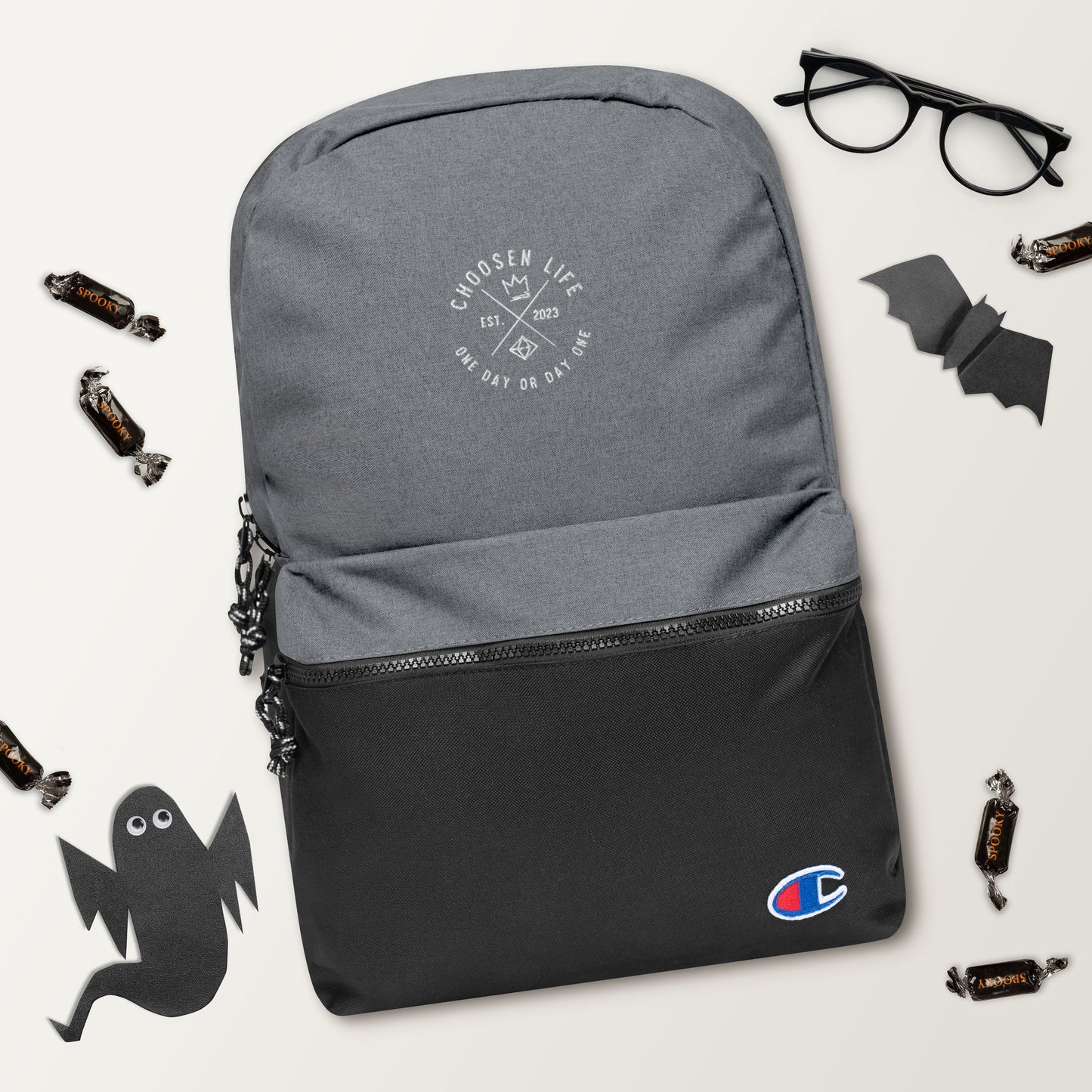 3. Choosen Life Embroidered Champion Backpack