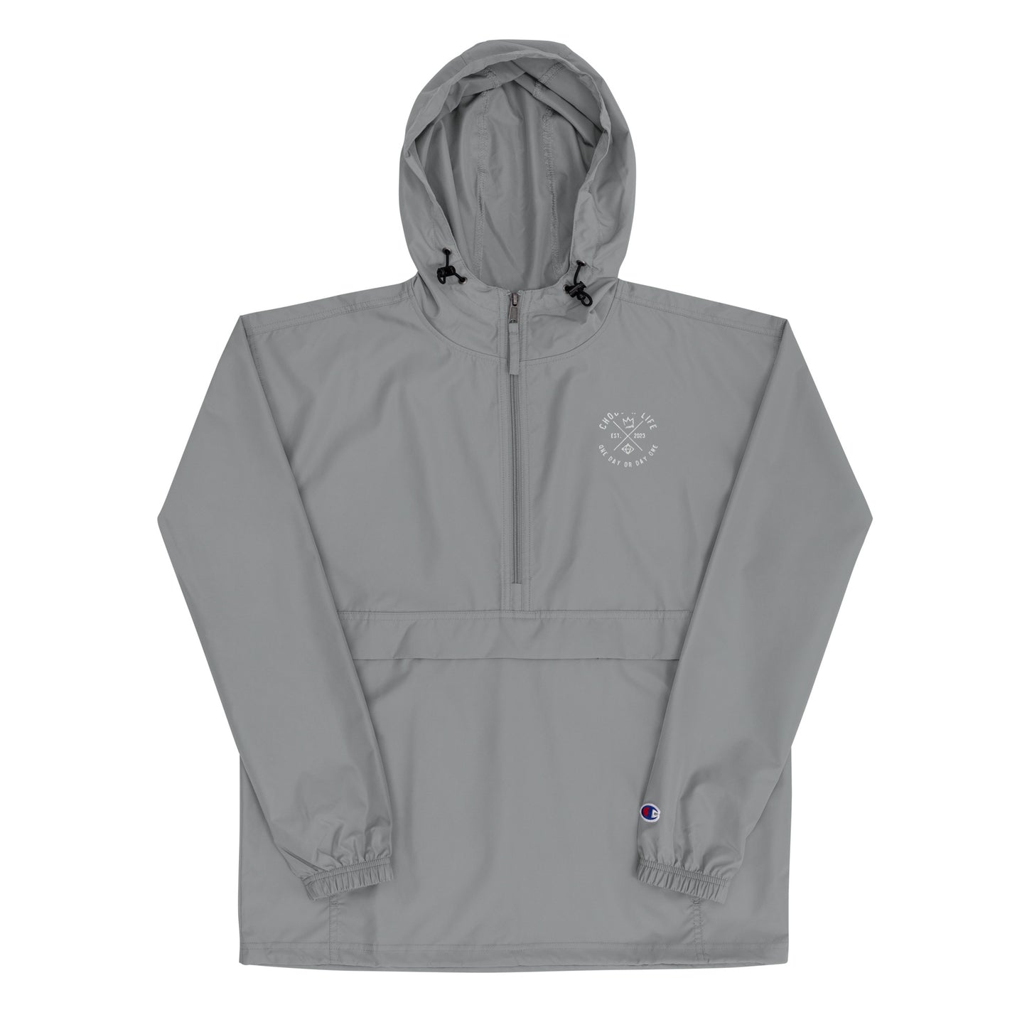 5. Choosen Life Embroidered Champion Packable Jacket