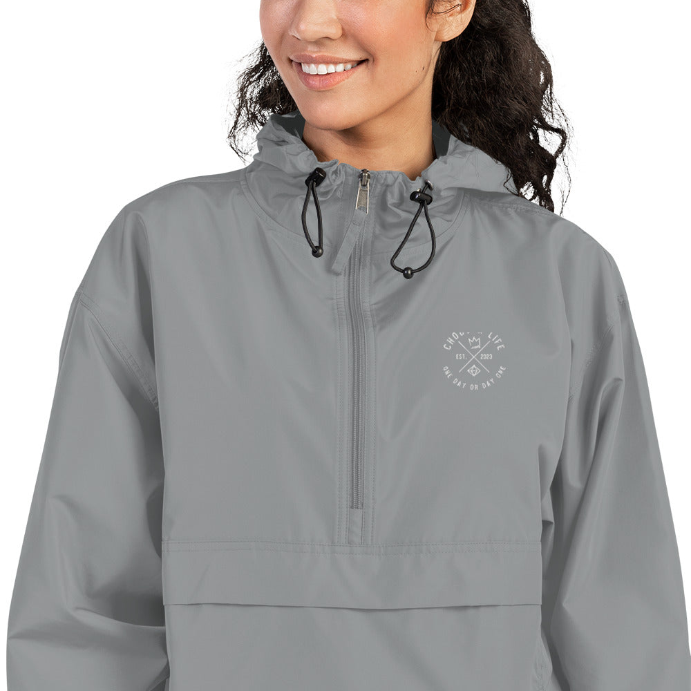 5. Choosen Life Embroidered Champion Packable Jacket