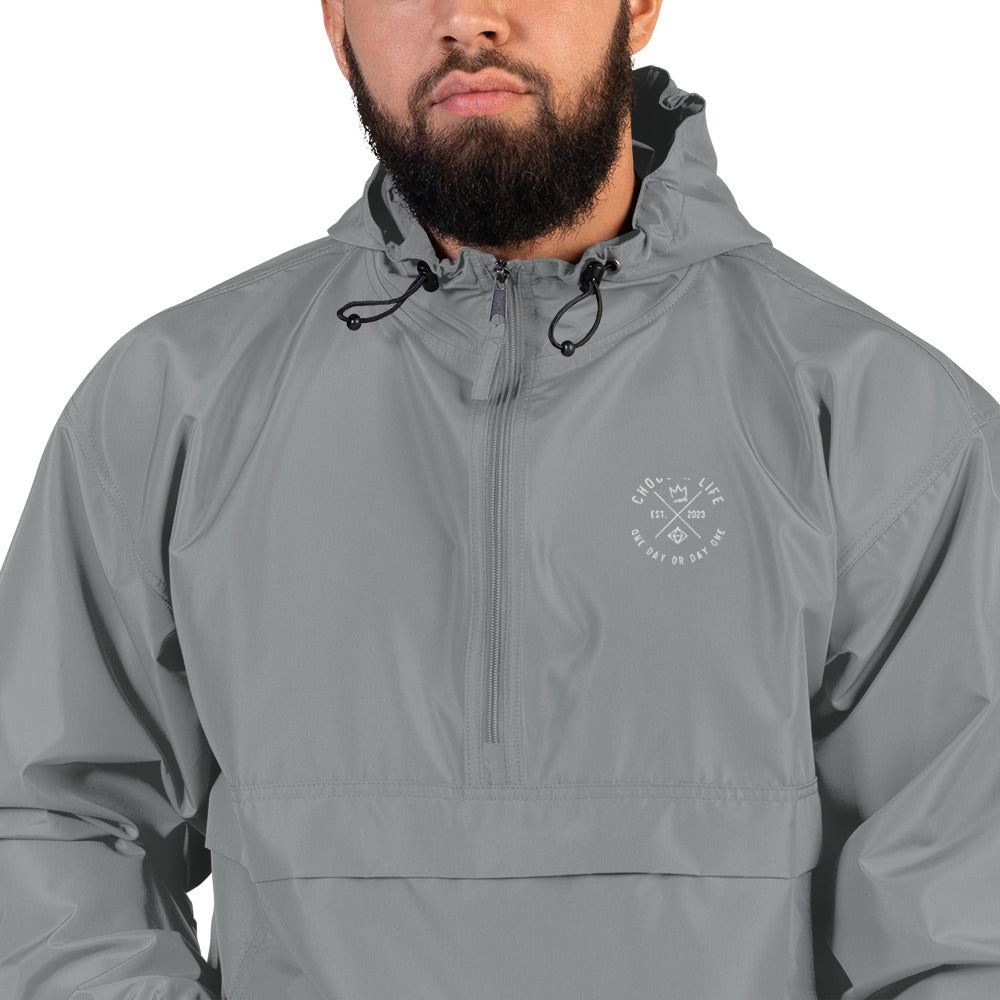 5. Choosen Life Embroidered Champion Packable Jacket