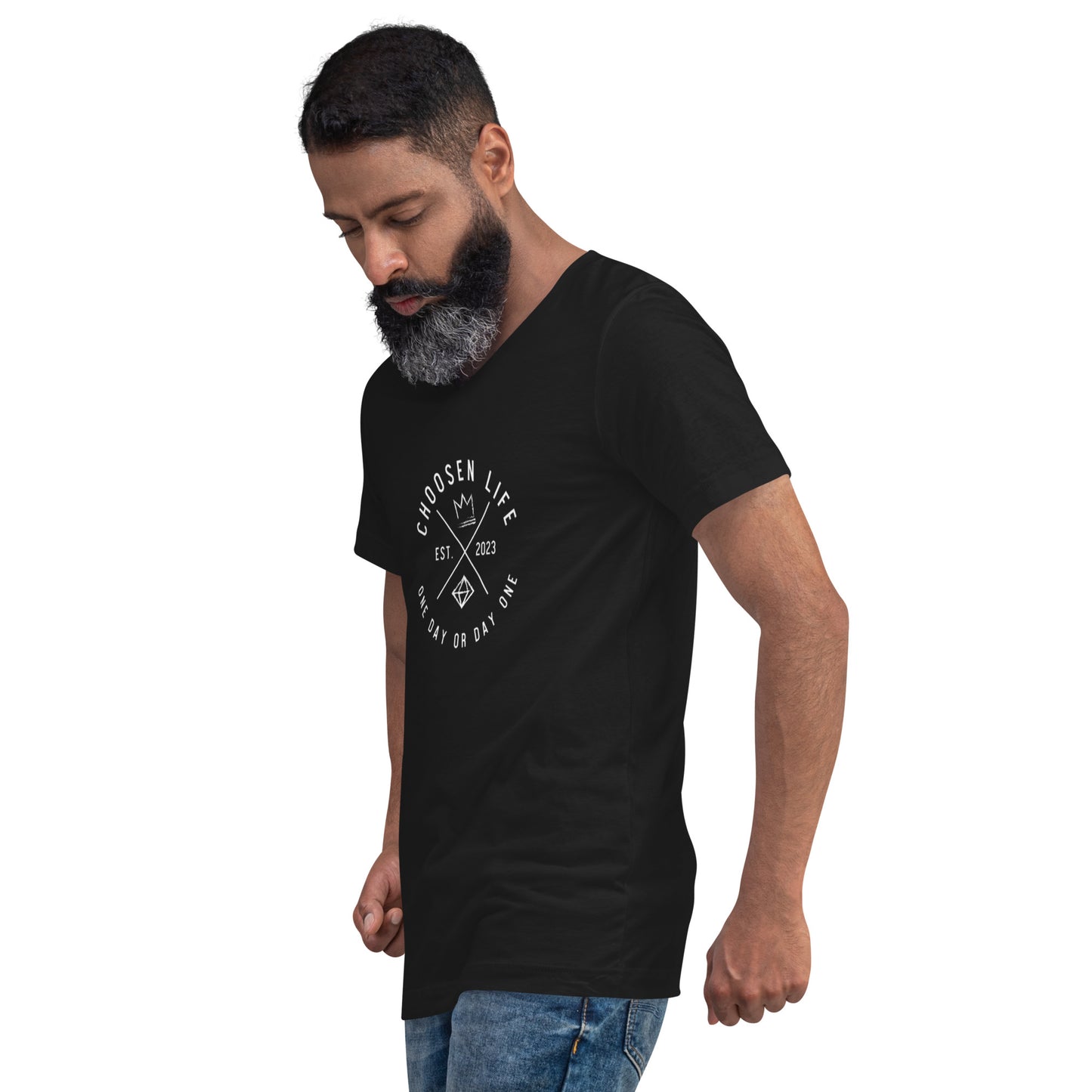 4. Choosen Life Short Sleeve V-Neck T-Shirt